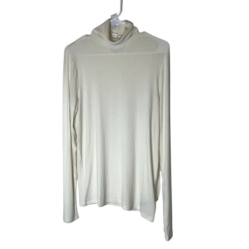 NWT Gap Womens -White Turtleneck Long Sleeve Top LTALL